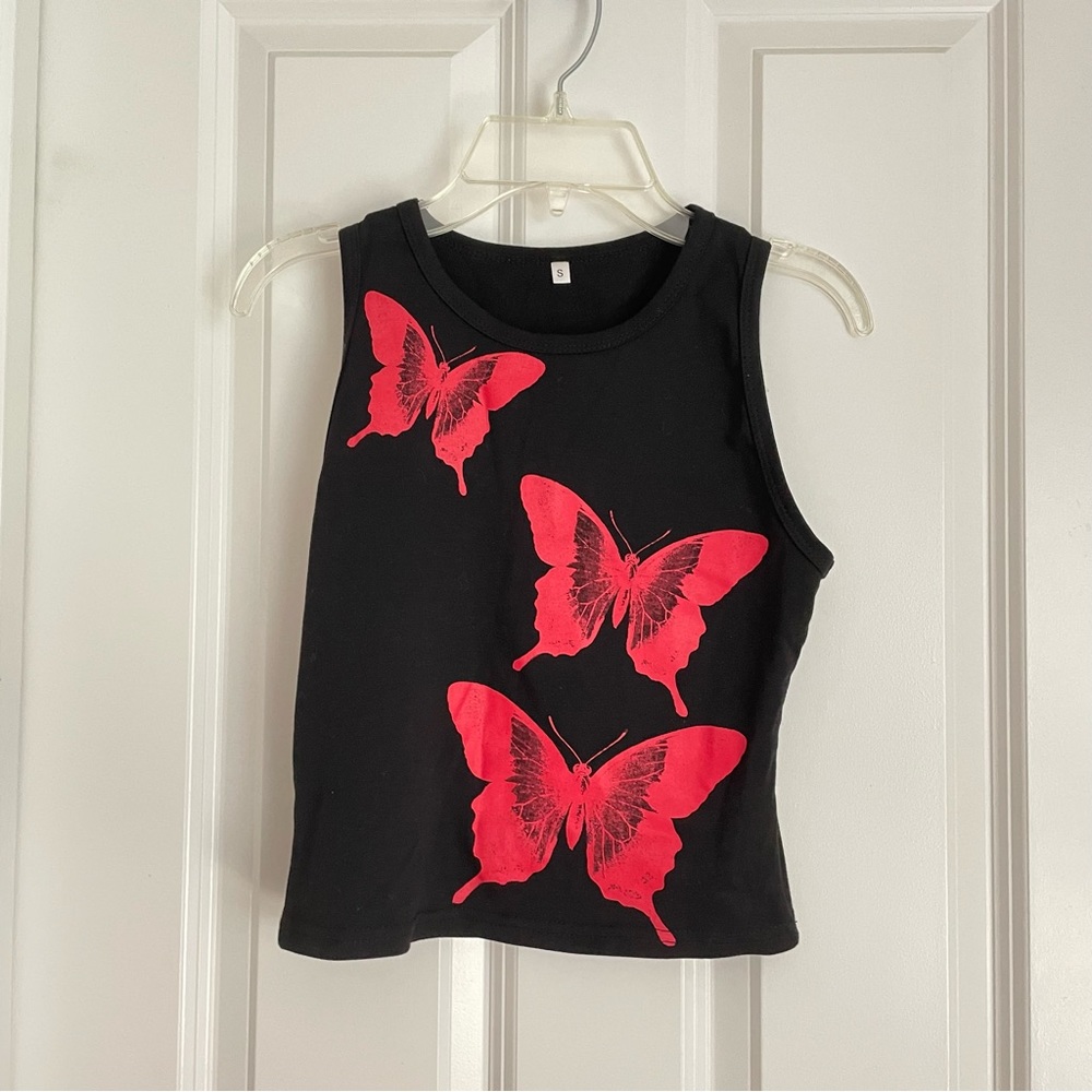 ❌SOLD❌ butterfly print tank top